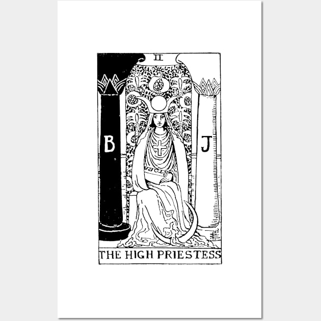 The High Priestess Tarot Wall Art by vintage-glow